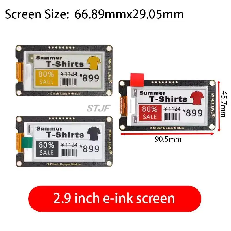 2.9" 2.9 Inch Epaper Module E-paper E-Ink EInk Display Screen SPI Support For Arduino UNO STM32 Raspberry PI ESP32