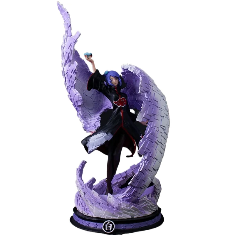 

37 см аниме Наруто Акацуки Конан статуя модель. Материал ПВХ. Украшение рабочего стола GK Коллекция модель ручной работы. Игрушка в подарок ребенку