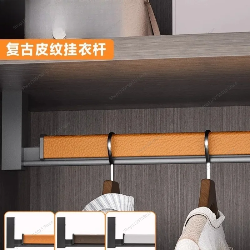 For wardrobe   leather wardrobe horizontal cabinet hanging rod clothes rod support flange seat hanger rod cabinet accessories
