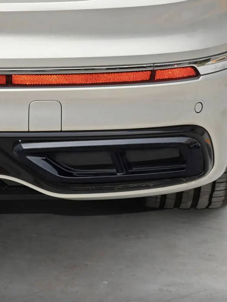 2pcs Glossy Black For VW Tiguan L 2020 2021 2022 Car ABS Accessories Muffler Exhaust Pipe Tail Cover Trim