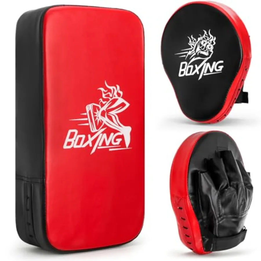 

2-in-1 Punching Mitts Kick Pack Set, Boxing Mitts Focus Pad for Beginners, Durable Taekwondo Kick Pad, Adjustable Soft Shield T