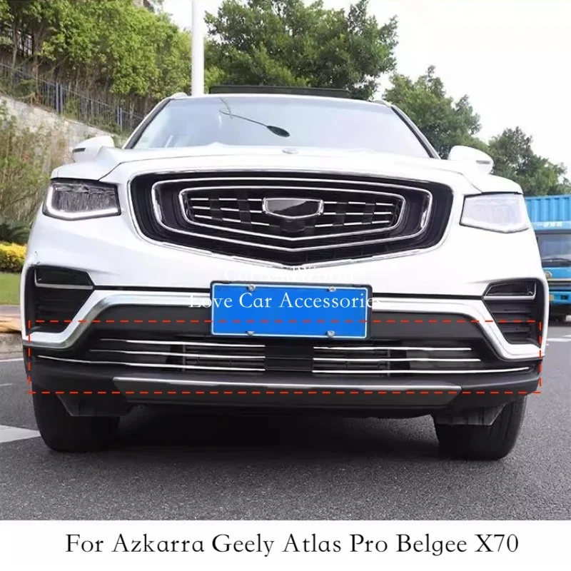 

Stainless Steel Car Front Grille Part Bumper Lower Grill Exterior Trims For Azkarra Geely Atlas Pro Belgee X70 2022 Accessories