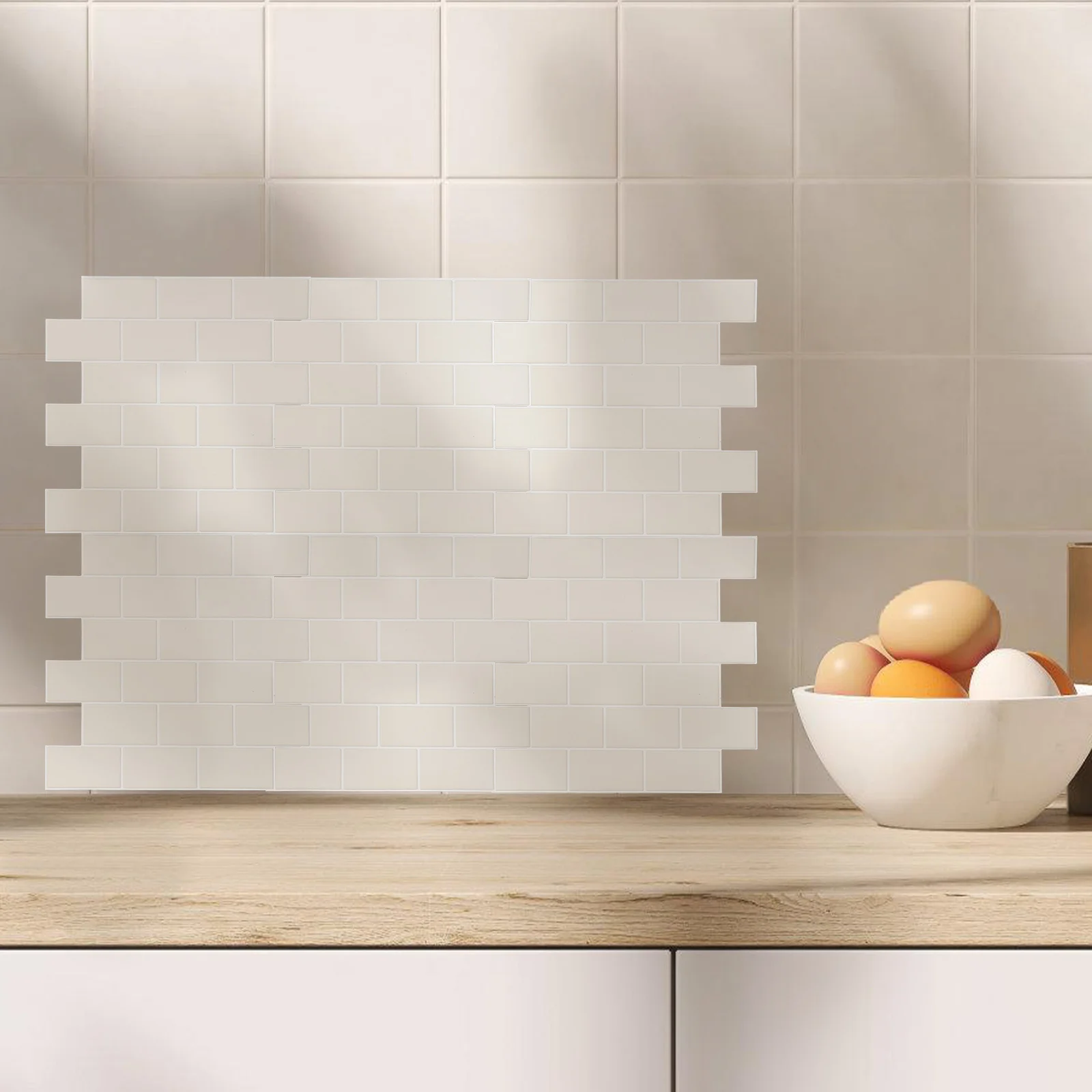 

Waterproof Kitchen Backsplash Stickers Self Adhesive Tiles Decorative Wall Panels for Home Renovation 12x12 Inch