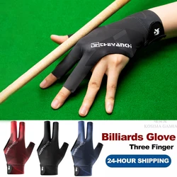 Guanto da biliardo Mano sinistra Tre dita Snooker Guanto da biliardo Adesivi antiscivolo Elasticità Guanti da allenamento per biliardo Accessori