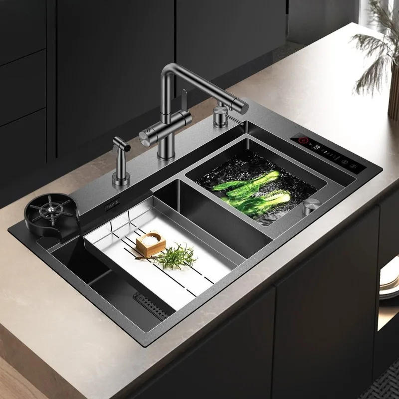 

cleaning machine Kitchen manual vegetable washing basin Water hydroxyl multi-functional purification Large double tank