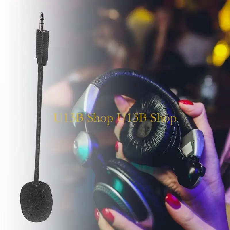 U13B Plugs and Play Gaming Microphone Boom with Easy Mouth Reach Design for Rig400 Headphone Microphone Gaming Microphones