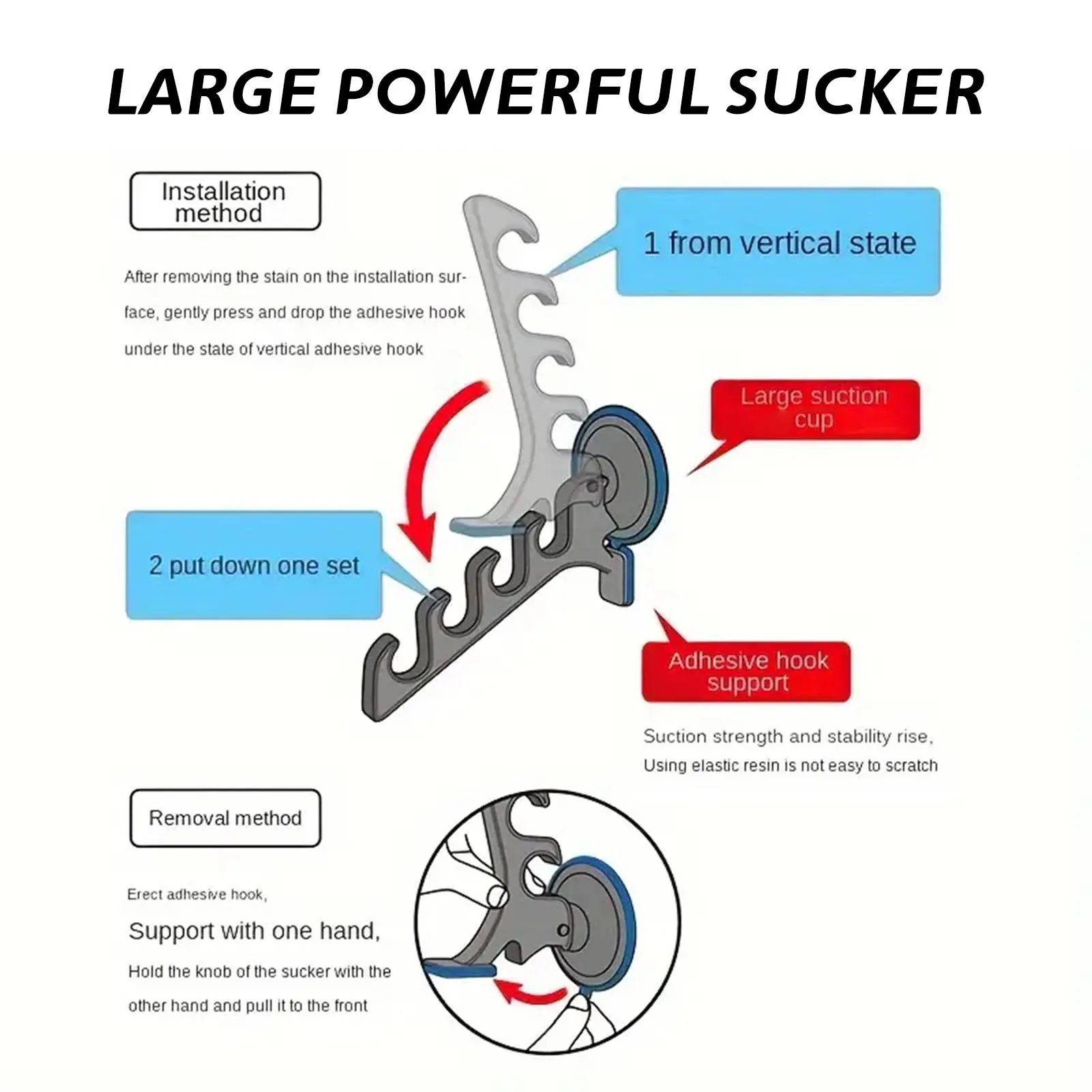 Suction Cup Fishing Rod Rack Save Space Compact and Lightweight Design Suitable for Game Rooms Restaurants