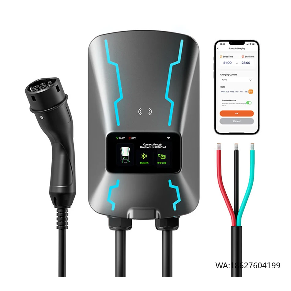 

Fast Charging Station with 5M Plug New Condition for Home Use Wolfbox EU-AC07 7KW Portable EV Car Charger