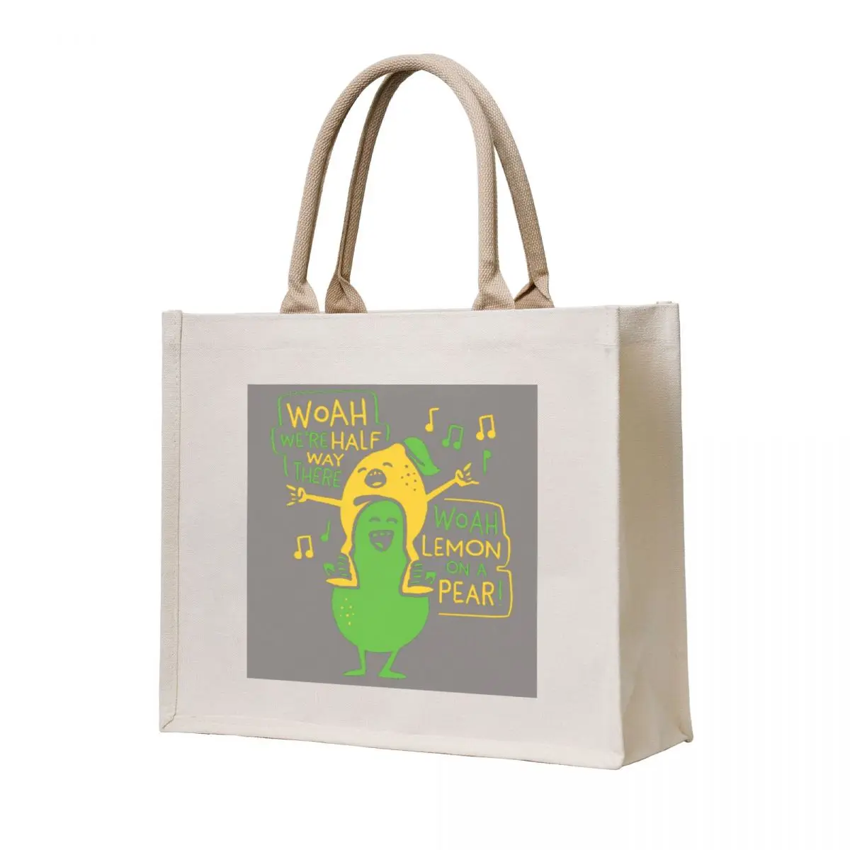 

Lemon on a Pear Tote Bag Reusable bags tote bags aesthetic personalized tote bag canvas shopping bag