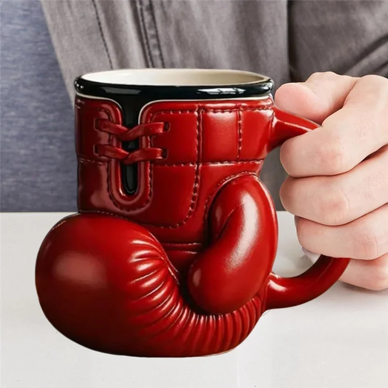ABZV-Boxhandschuh-Becher, Sport-Themen-Kaffeetasse, lustiges Trinkgeschirr, tragbare Küche, Desktop-Behälter, Kaffeetasse für Zuhause