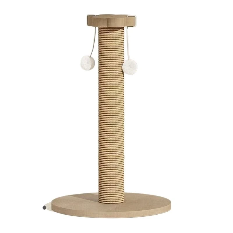 Sisal-Katzenkratzbaum, Langlebiges Katzenspielzeug, Katzen-Klettergerüst aus Hanfseil, Krallenschärfspielzeug für Katzen, Stehende Sprungplattform