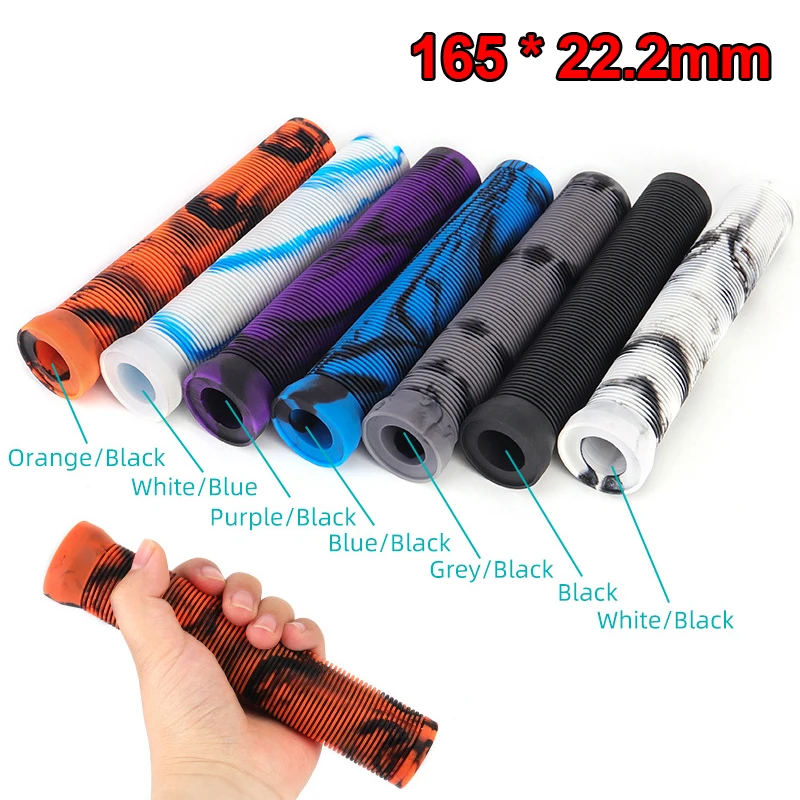 165mm Rubber Bicycle Grips Extended Bike Cuffs Soft Shock-absorbing Bike Handlebar Handles Covers for Fixed Gear / Scooter Parts