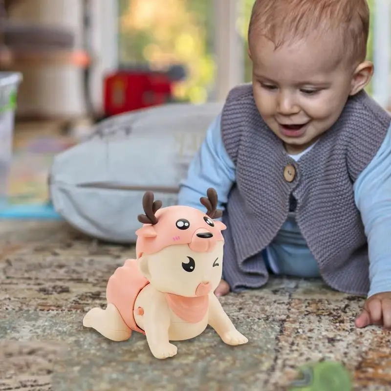 Brinquedos de rastejamento para bebês, luz musical, brinquedos infantis, brinquedo educativo infantil interativo infantil, presente de aniversário, 6-12 meses de idade