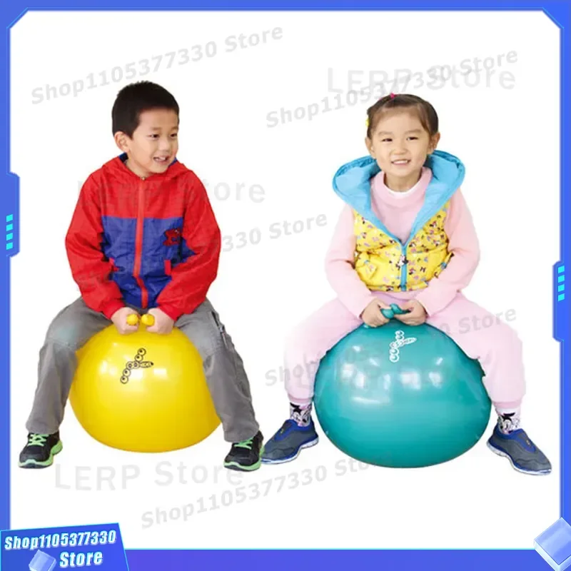 65cm Thickened Croissant Ball Inflatable Jumping Toy for Kids Exercise Bouncing Sphere 55 45 cm Children Play Game Inflatable