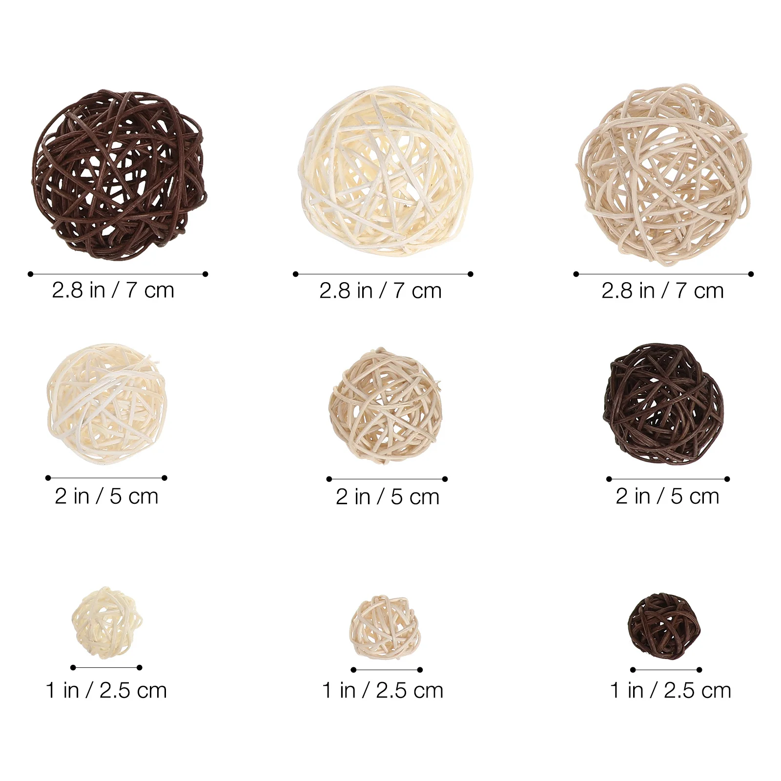 

24pcs Vine Balls Hanging Ornaments For Christmas Party Diy Decor Crafts Sepaktakraw Pendants Home Cafe Restaurant Xmas