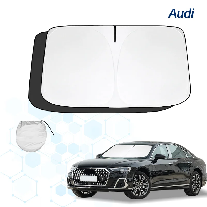 Car Windshield Sun Shade For Audi A8L Series Sunshade Summer Visor Protector Foldable Blocks UV Rays Protection Accessories