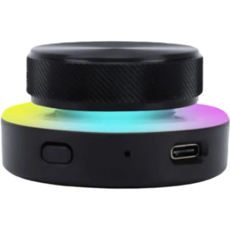 [B24B!】 RGB Light Volume Control Knob Controller 2.4G Bluetooth USB-C Connection Customizable For Phone Tablet Laptop