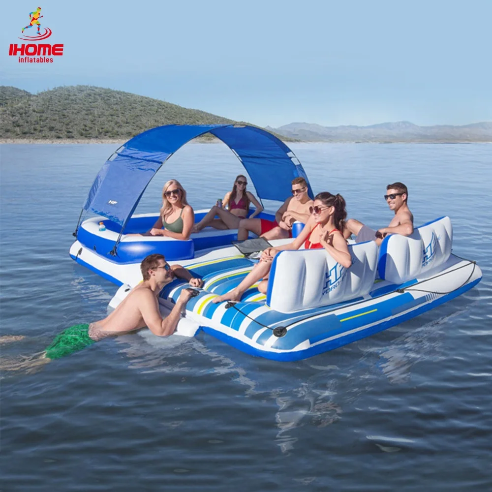 

6-8 People Inflatable Floating Row, Relaxing Water Bed, Swimming Chair, Lake Rafting Lounge, Wet Kit Pool Floats