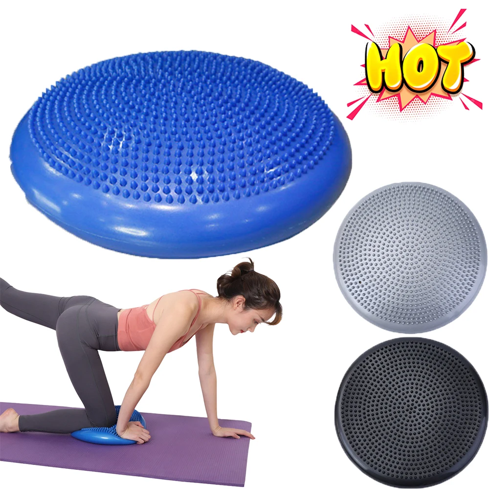 

Explosion-proof Yoga Inflatable Pad Balance Ball Yoga Balance Pad Flat Training Device PVC Massage Seat Training Balance Disc