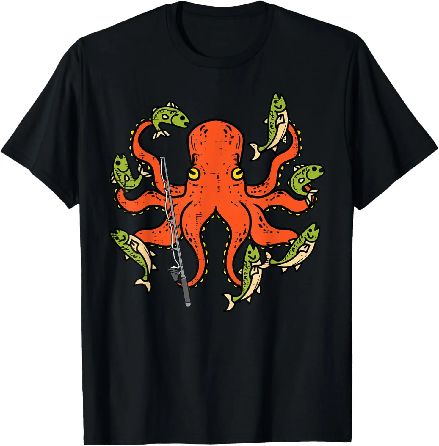 Octopus Fishing Funny Angling Fiaherman Angler Men Women Kid T-Shirt