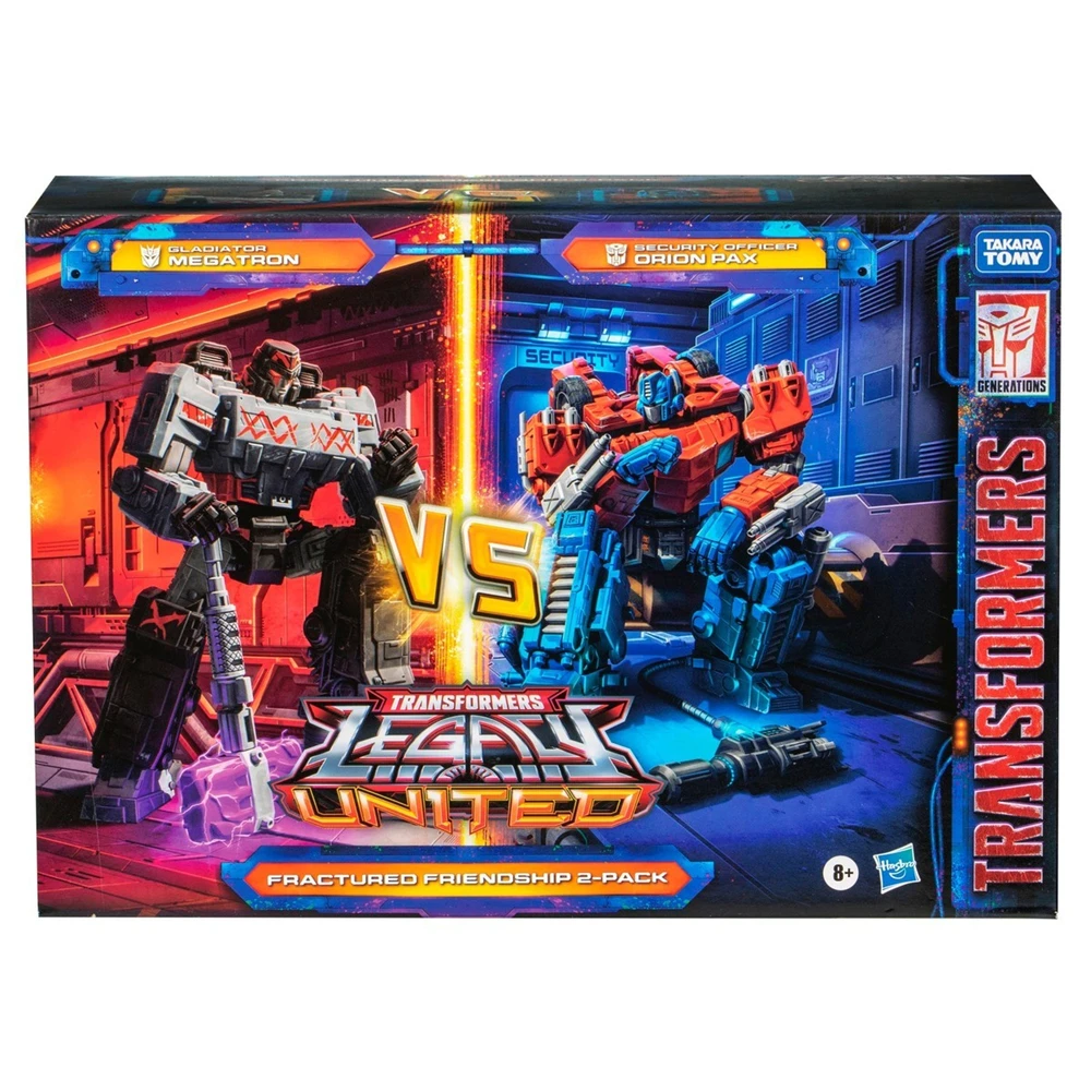 TAKARA TOMY Transformers Toys Legacy United Orion Pax & Megatron Amistad fracturada paquete de 2 figuras de acción SDCC 2024 exclusivas