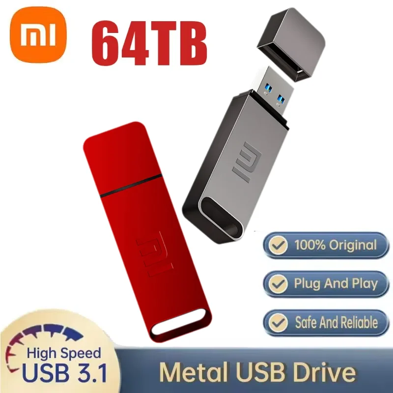 Original Xiaomi USB Flash Drive 2TB USB 3.0 Interface Real Capacity 16TB 64TB Pen Drive High Speed Pendrive 180mb/s For Laptop