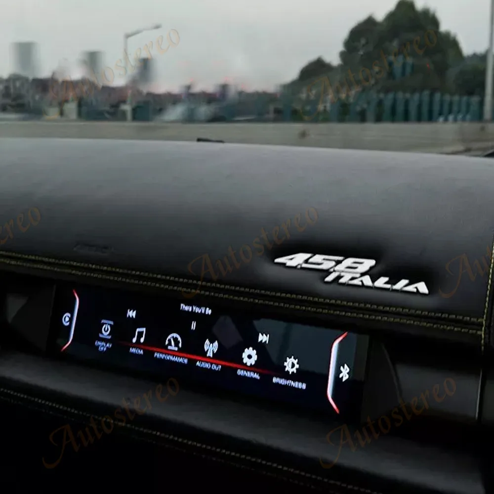Carbon Fiber For Ferrari 458 Car Passenger Screen Instrument Dashboard Digital Cluster Atmosphere Light Copilot Display