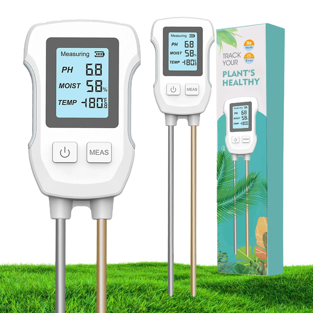 

High Quality 3 in 1 Digital Soil Meter Soil Tester LCD Screen PH Moisture Temperature Garden With Farm Equal Watering Monitor