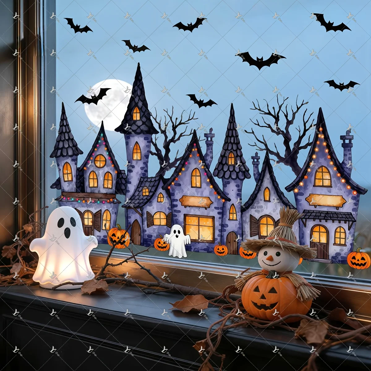 Home Decor Shop - 1Pcs 2D Flat Halloween PVC Window