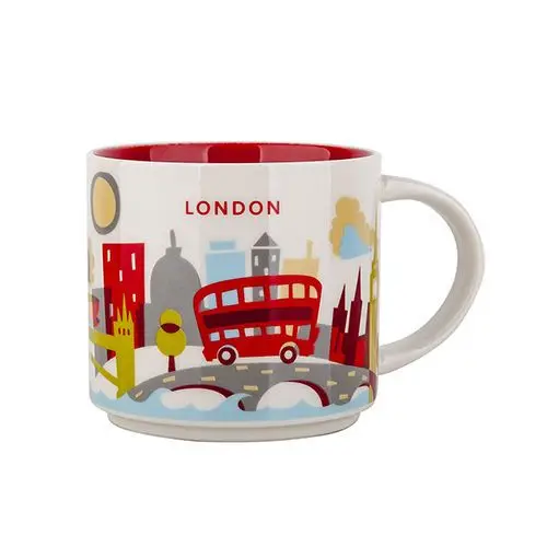 Global CollectionCeramic City Cup USA Bone china Mug New York Los Angeles Pairs London England Japan orleans Las Vega