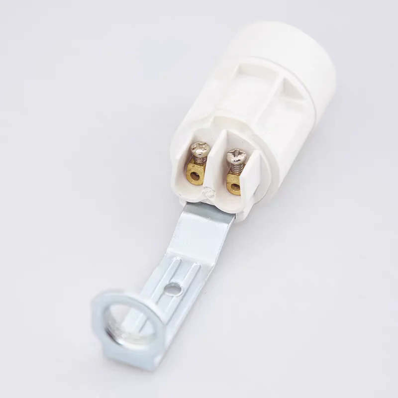 4pieces E12 small candle lamp holder black bakelite small screw hole E14 white plastic lighting strip bracket lamp holder