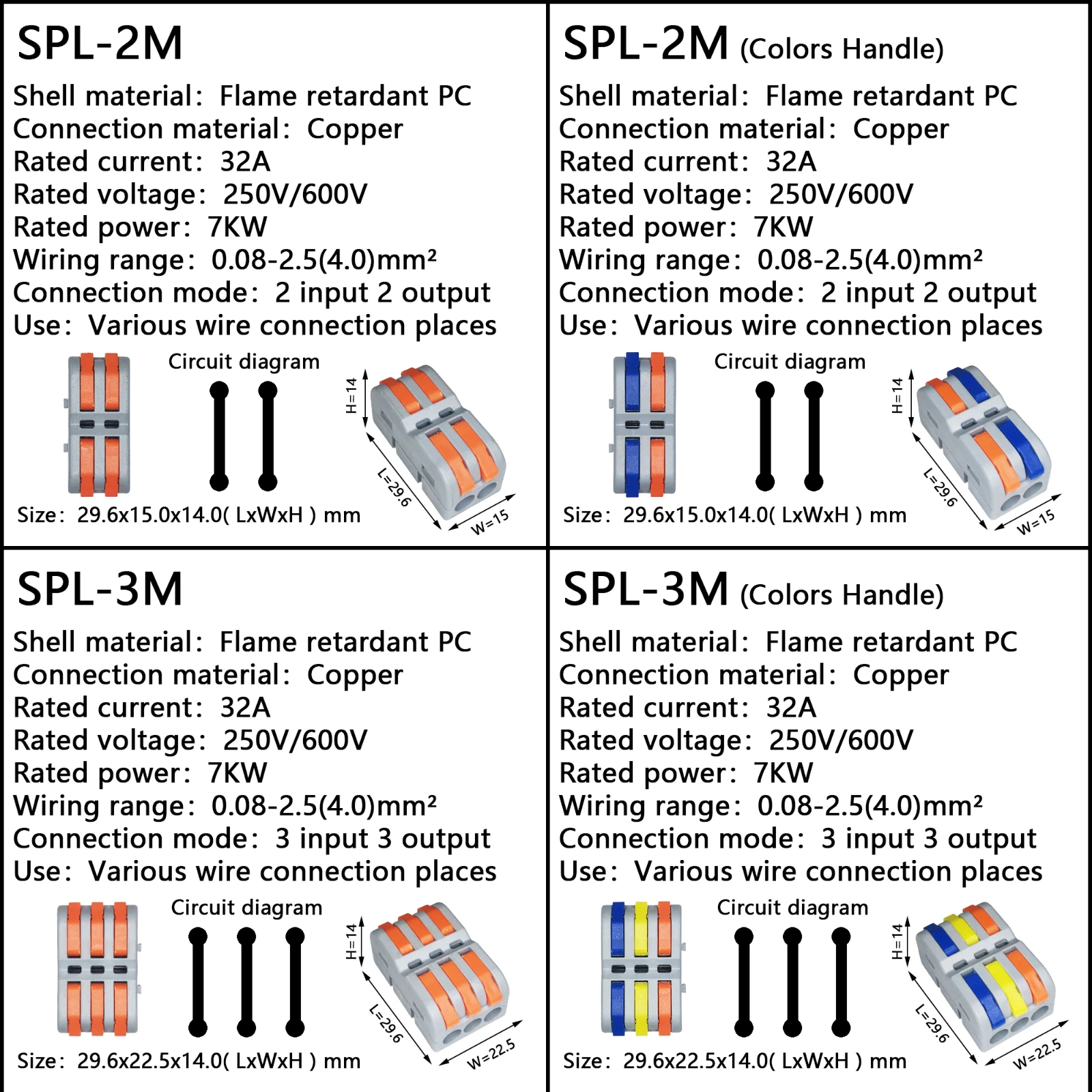 Wire Connectors 212 Docking Cable Conectors Fast Universal Wiring Compact Conductors Push-in Terminal Block LED 2-20PIN