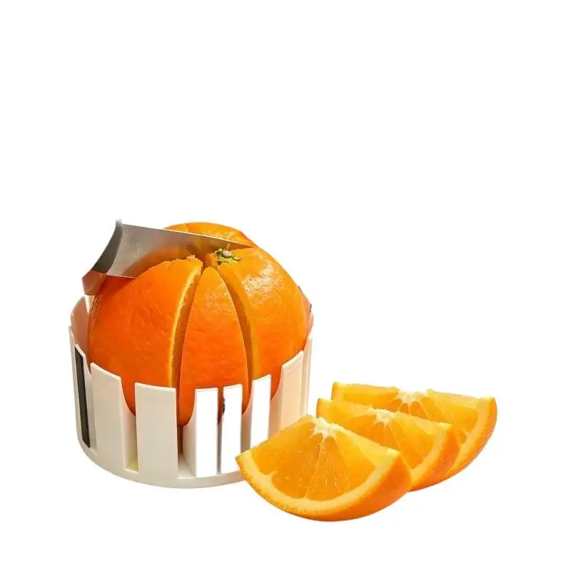 @*3D Printed Orange Slicer Rust Free Non Slip Handle Safe Fruit Cutter Kitchen Must-have for Daily Cooking Use