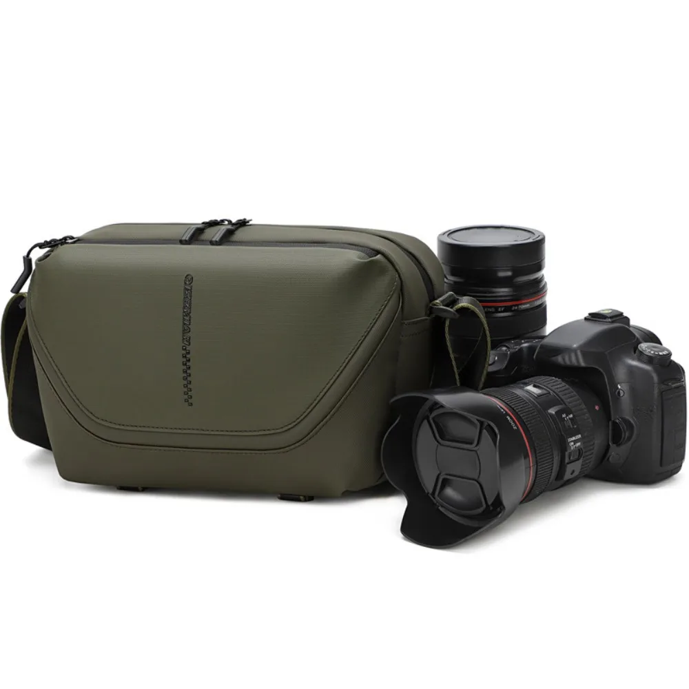 

Adjustable Strap Crossbody Camera Bag Multiple Layers Water-Resistant Shoulder Camera Storage Bag Shockproof Large Capacity