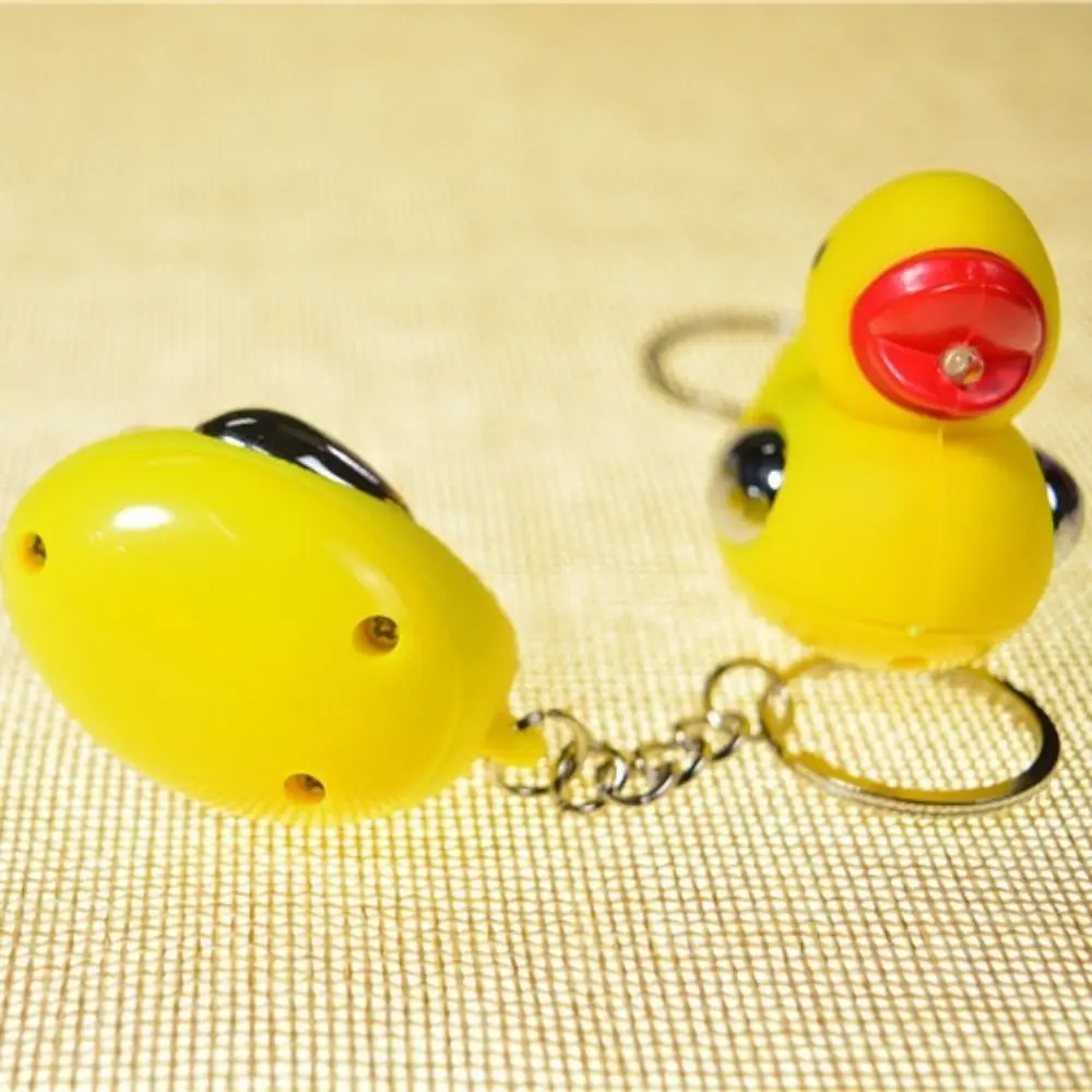 Safe Fun Electric Prank Interesting Interactive Shocking Ducks Keychain Funny Yellow Duck Joke Gadget for Friends
