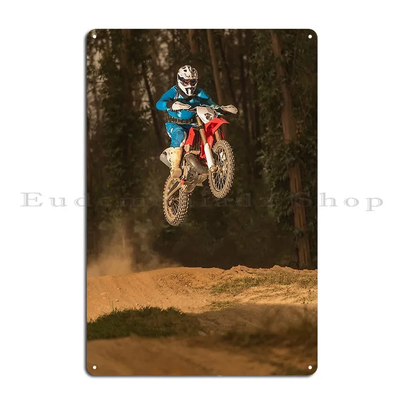 Enduro Bike Rider Metal Sign Party Create Wall Cave Designer Wall Decor Tin Sign Poster