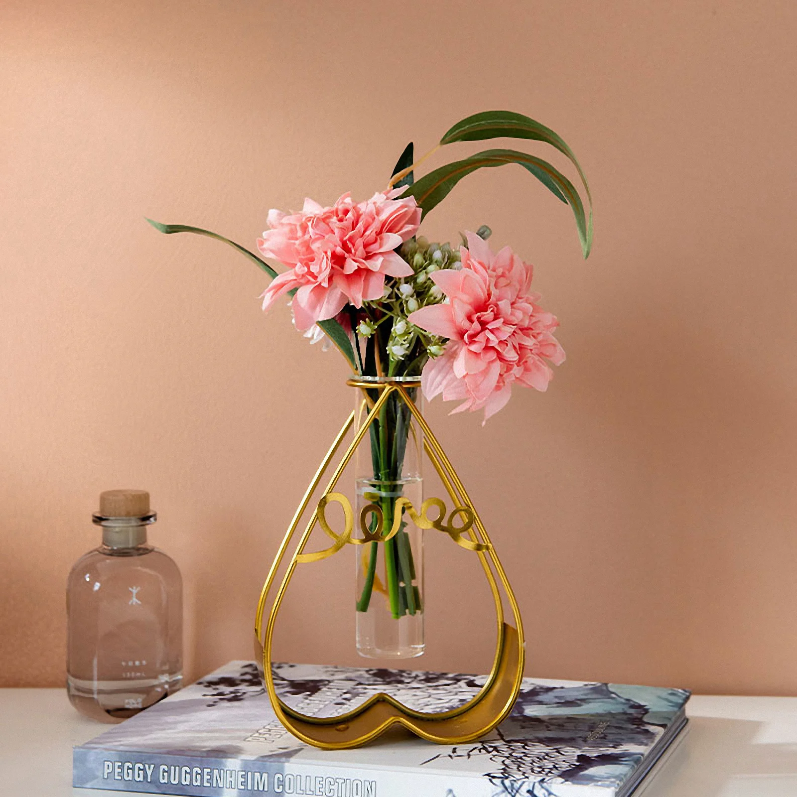 

Heart Shaped Propagation Station Hanging Glass Vase Heart-shaped Hydroponic Tube Plant