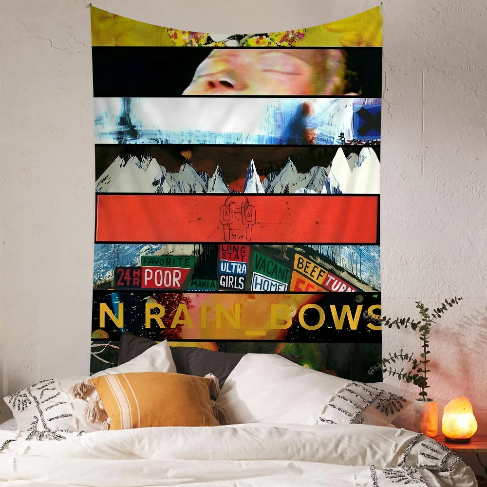 Rock Band Radiohead Music Art Printed Large Wall Tapestry Hanging Tarot Hippie Wall Rugs Dorm Art Home Decor