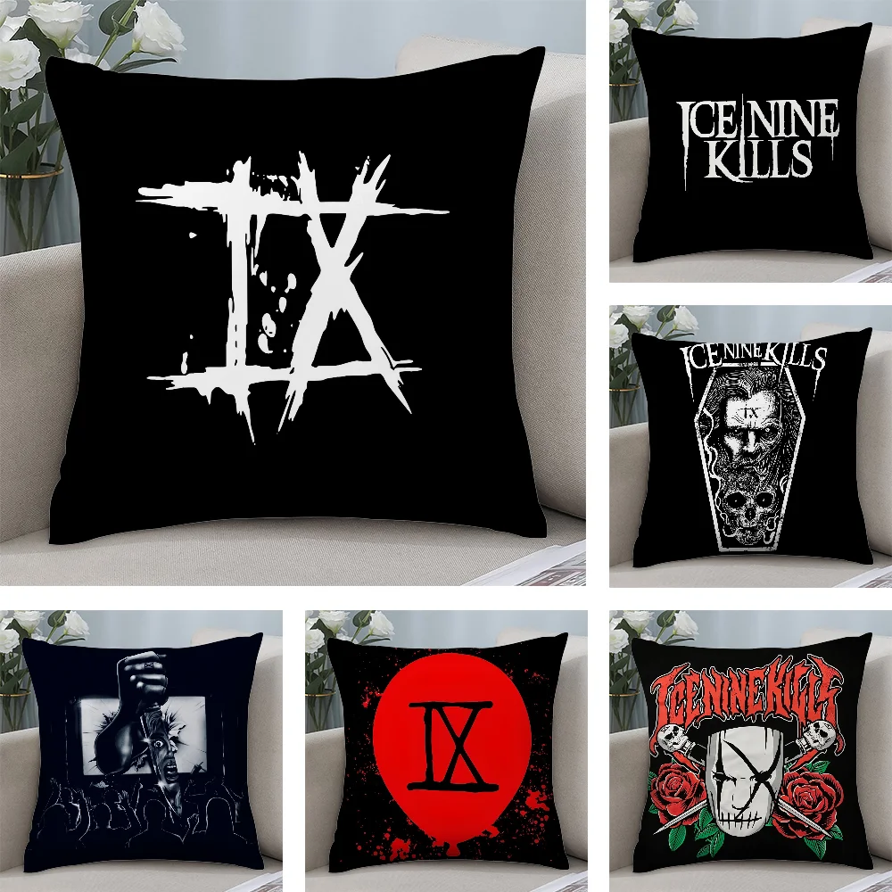 

I-Ice-Nine K-Kills Band Pillow Case Short Plush Pillow Covers Sofa Decorative Gift Home Double-sided Printing Cushion Cover