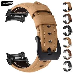 Genuine Leather Strap for Samsung Galaxy Watch 6 Classic 47mm 43mm Band Watch 6 5 4 44mm 40mm No Gaps Quick Fit Watch 5 Pro 45mm