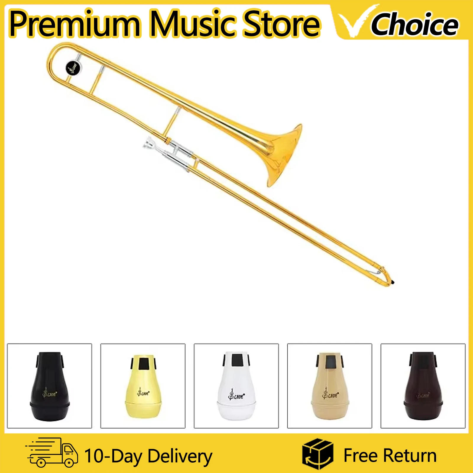 SLADE Weaker Posaune Mute Praxis Leichter Alto Speziell für Jazz Tenor Posaune für Anfänger Holzblasinstrumententeile