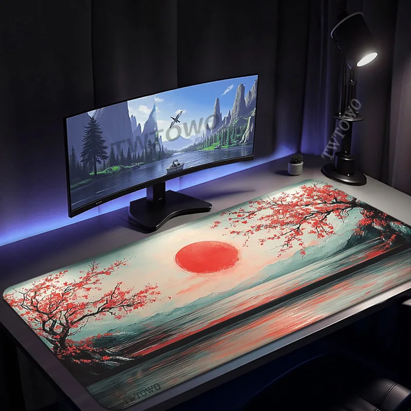 

Коврик для мыши Gaming Pink Cherry Blossom printon demand HD Коврик для мыши XXL Настольные коврики Ковер Офисный мягкий игровой ноутбук Настольный коврик для мыши
