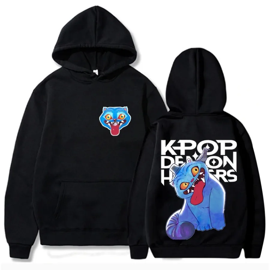 KPOP شيطان الصيادين رومي ميرا زوي تأثيري هوديي النساء الرجال Harajuku البلوز Y2K الشارع الشهير الهيب هوب البلوز مقنعين سترة