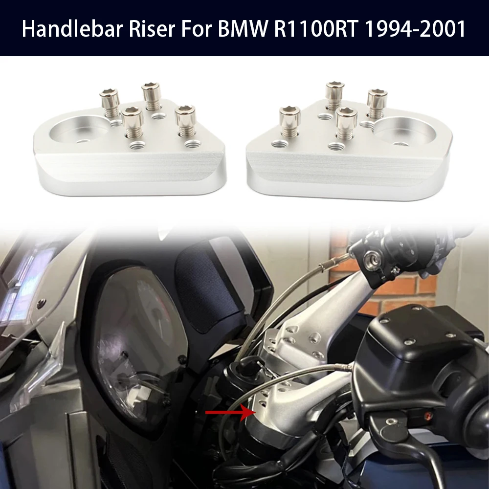 Silver Handlebar Riser For BMW R1200RT R1150RT R1100RT R1100R R1150R R 1100 1150 1200 RT R Motorcycle Accessories Parts