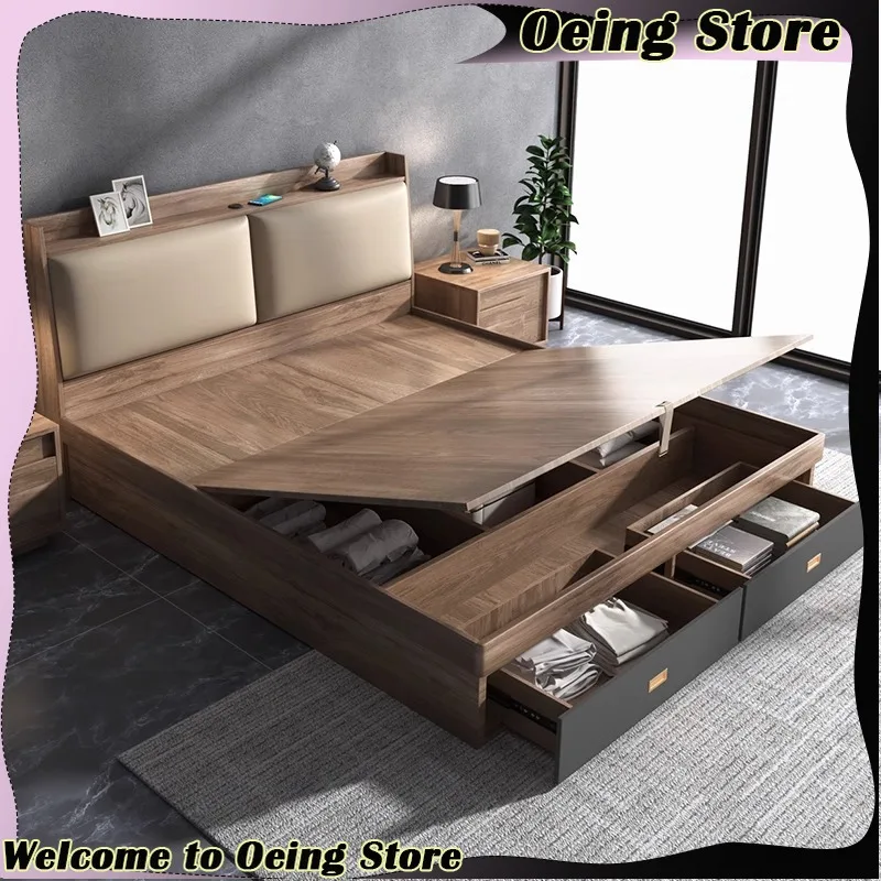

Minimalist Upholstered Bed Headboard Fancy French Luxury Bed Luxury King Muebles Para El Hogar Bedroom Furniture Accessories