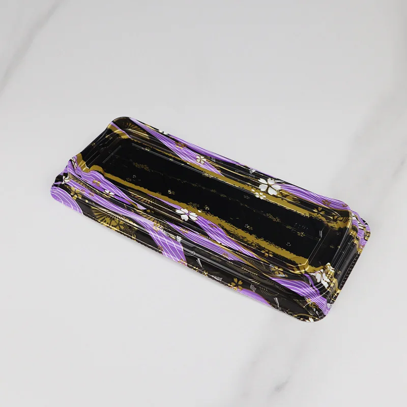 Custom. Yitai Sushi Box Disposable Japanese Style Food Container Plastic Packaging Vegetable and Fruit Snack Blister PS Box Prin