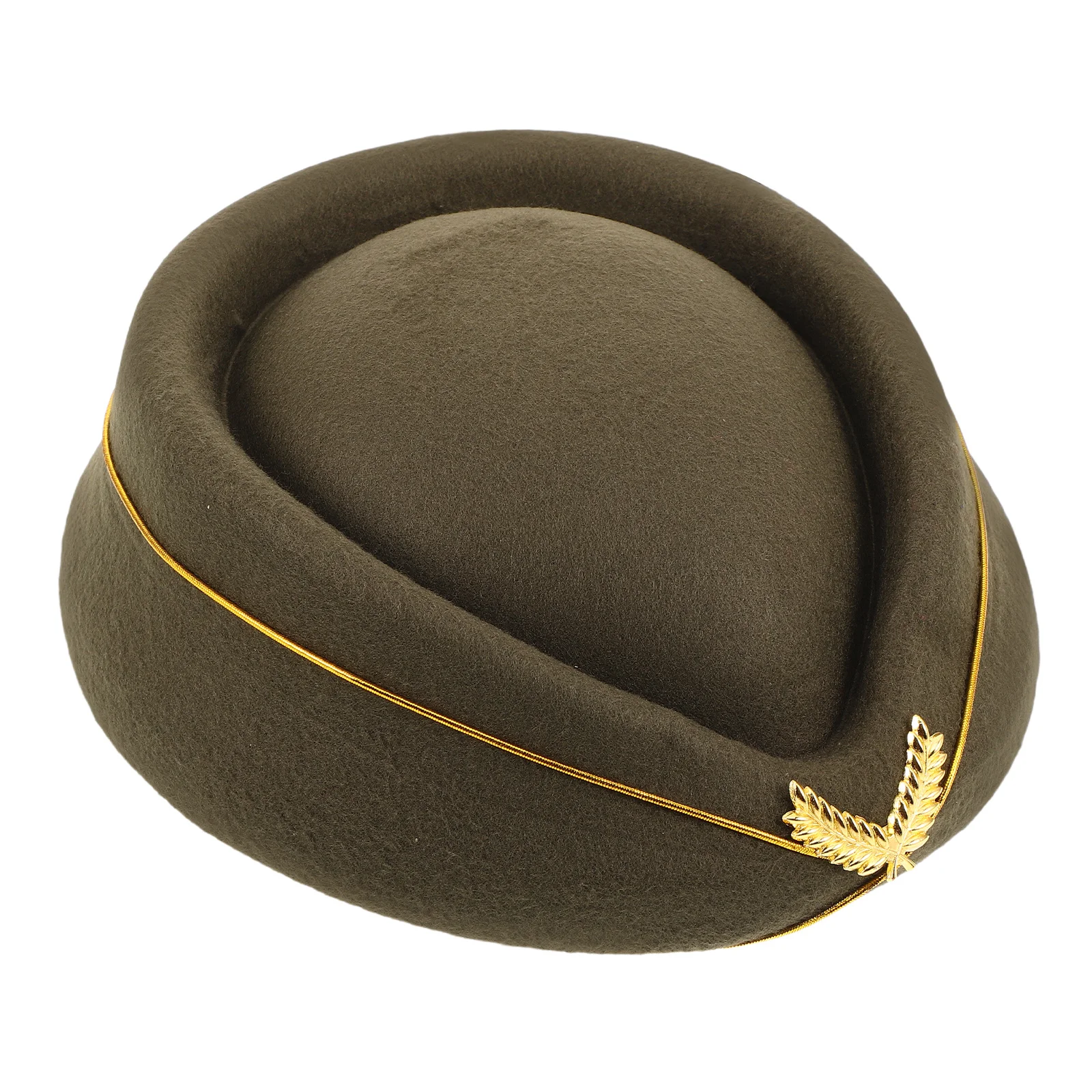 

Elegant Woolen Beret Hat Airline Stewardess Flight Attendant Professional Appeal Soft Acrylic Fabric Lightweight Comfort Unique