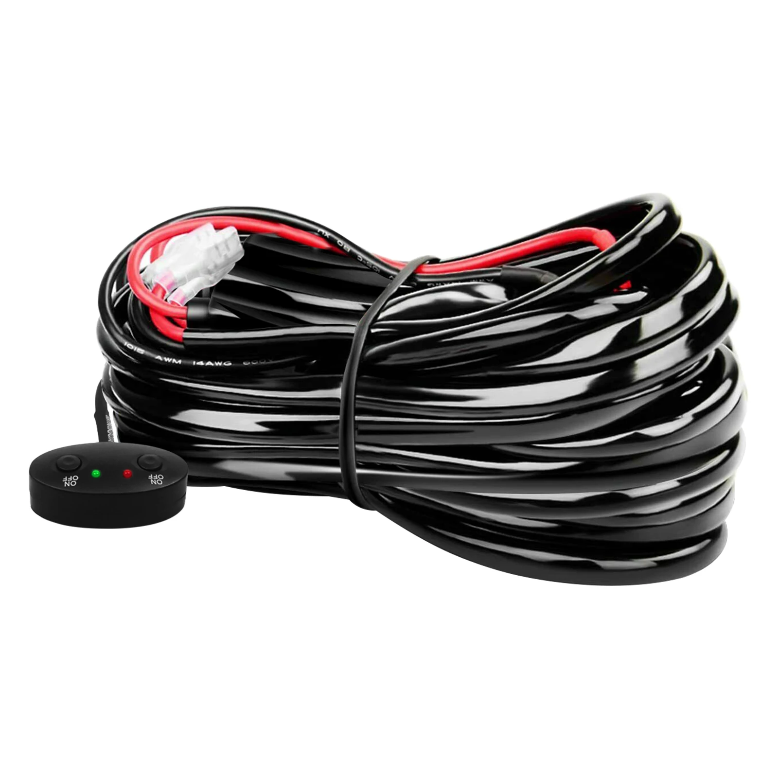 Auxting LED Light Bar Wiring Harness 3 Lead Different Wiring Harness with 12V 40A Relay Two Control Switches for Different Modes