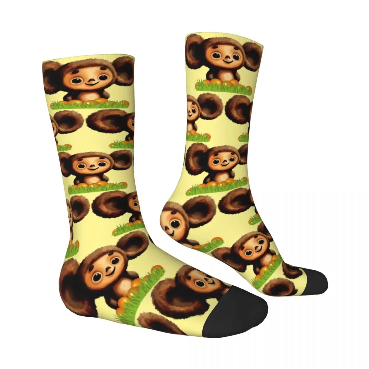 Cheburashka Canvas Logo Socks Autumn Stockings Casual Men Soft Socks Custom Climbing Anti Skid Socks