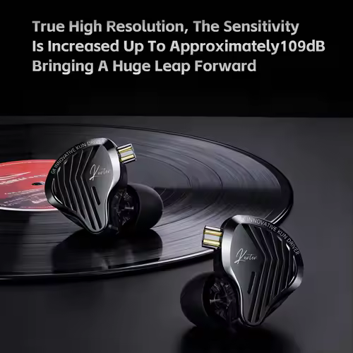 GK KUNTEN Dynamic Drive Headphones HIFI Heavy Bass Earbuds Sports Metal Headphones Detachable Headphones 2PIN KZ Zenith EDX - Image 2